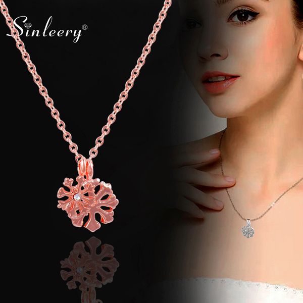 sinleery elegant snowflake flower pendants necklace rose gold silver color chain necklace women fashion jewelry xl208 ssc
sinleery elegant snowflake flower pendants necklace rose gold silver color chain necklace women fashion jewelry xl208 ssc