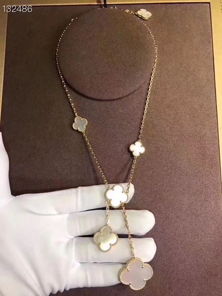 vintage magic alhambra brand designer copper with 18k gold plated 6 white ceramic big and small four leaf clover flower pendant necklace, Silver
vintage magic alhambra brand designer copper with 18k gold plated 6 white ceramic big and small four leaf clover flower pendant necklace, Silver