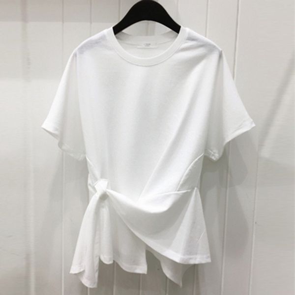 mapusitom t shirt women 2019 new summer irregular knotted t-shirts women short sleeve tshirts female fashion o neck tees, White
mapusitom t shirt women 2019 new summer irregular knotted t-shirts women short sleeve tshirts female fashion o neck tees, White