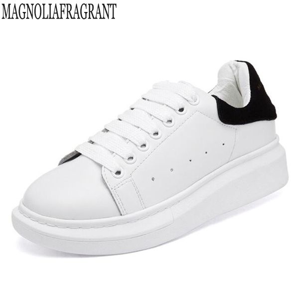 flat big size shoes woman spring autumn genuine leather sneakers women white shoes fashion lace-up platform shoes for women c261 y190704, Black
flat big size shoes woman spring autumn genuine leather sneakers women white shoes fashion lace-up platform shoes for women c261 y190704, Black