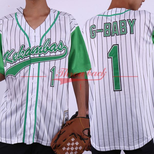Men's Jarius 'G-Baby' Evans 1 Kekambas Pinstriped Baseball Jersey with ARCHA and Duffy's Patches Movie Baseball Jerseys
Men's Jarius 'G-Baby' Evans 1 Kekambas Pinstriped Baseball Jersey with ARCHA and Duffy's Patches Movie Baseball Jerseys