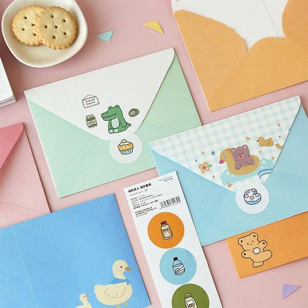 3pcs/set kawaii envelope sticker set cute animal message card letter stationary storage paper gift fairy tale island series
3pcs/set kawaii envelope sticker set cute animal message card letter stationary storage paper gift fairy tale island series