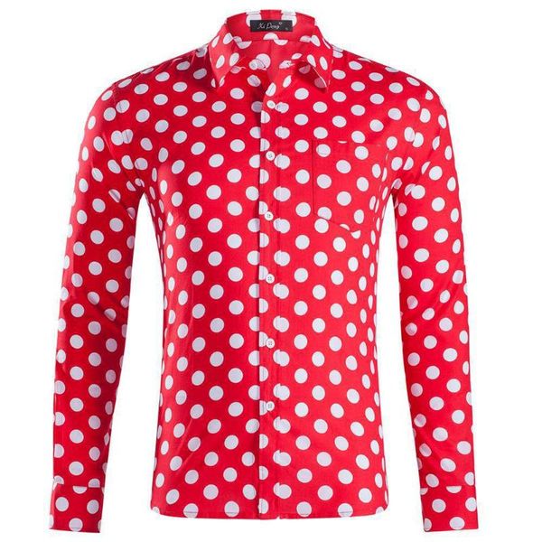 men's casual shirts polka dot men us size long-sleeved shirt high-quality pure cotton fashion lapel single-breasted male, White;black
men's casual shirts polka dot men us size long-sleeved shirt high-quality pure cotton fashion lapel single-breasted male, White;black