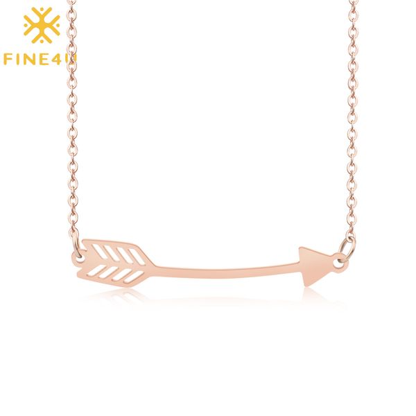 fine4u n247 rose gold color cupid arrow pendants necklaces for women stainless steel chain necklace cute romantic jewelry, Silver
fine4u n247 rose gold color cupid arrow pendants necklaces for women stainless steel chain necklace cute romantic jewelry, Silver