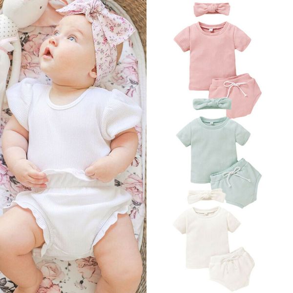 infants baby summer cotton solid color short sleeve + drawstring shorts + hairpiece 3-piece set for summer, White
infants baby summer cotton solid color short sleeve + drawstring shorts + hairpiece 3-piece set for summer, White