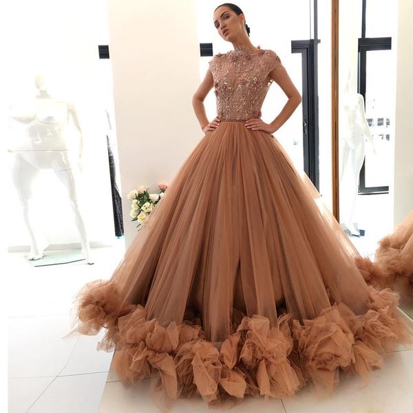 ball gown champagne evening dresses jewel neck sequined flower tulle prom gown floor length tiered party dress, Black;red
ball gown champagne evening dresses jewel neck sequined flower tulle prom gown floor length tiered party dress, Black;red