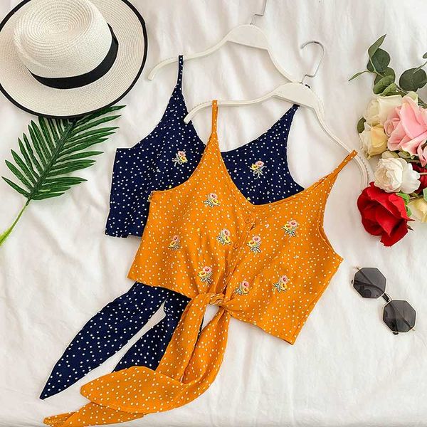 woman vest strap v-neck backless bohe crop beach style vintage polka dot embroidery button pullover female short tank, White
woman vest strap v-neck backless bohe crop beach style vintage polka dot embroidery button pullover female short tank, White