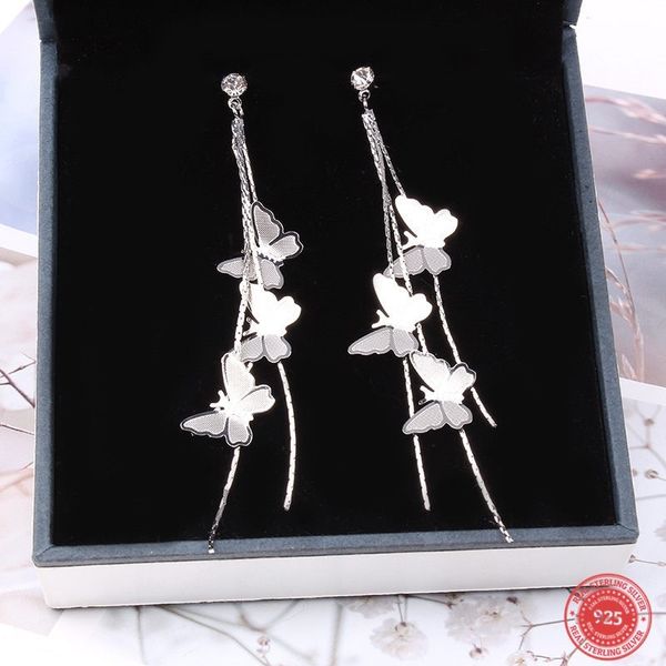 doreen box 925 sterling silver needle long sweet temperament drop earring butterfly tassel earring new fashion jewelry for women
doreen box 925 sterling silver needle long sweet temperament drop earring butterfly tassel earring new fashion jewelry for women