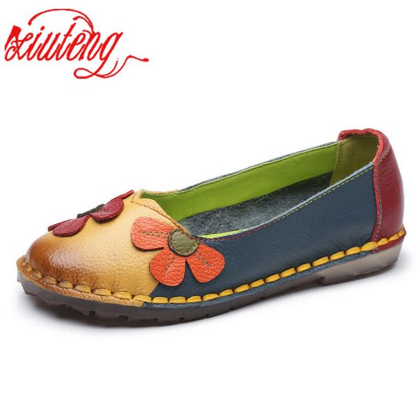 xiuteng summer fashion flower soft bottom design round toe mix color flat shoes vintage genuine leather women flats girl loafer y190704, Black
xiuteng summer fashion flower soft bottom design round toe mix color flat shoes vintage genuine leather women flats girl loafer y190704, Black