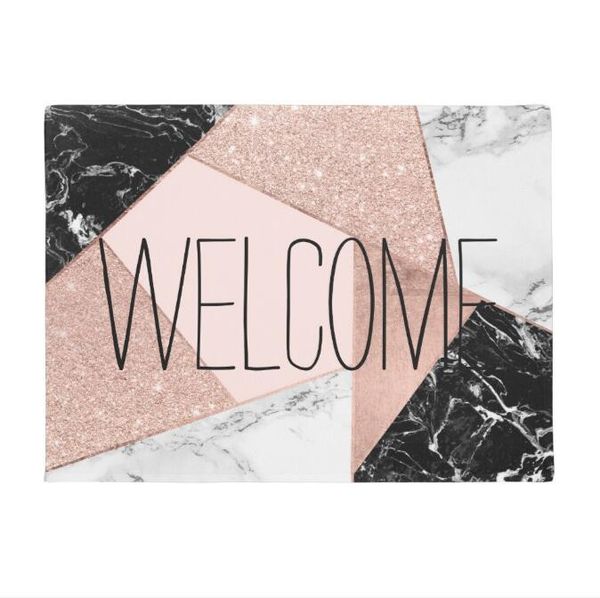 stylish rose gold glitter black white marble pattern printed welcome door mat elegant geometric doormat rug carpet home decor
stylish rose gold glitter black white marble pattern printed welcome door mat elegant geometric doormat rug carpet home decor