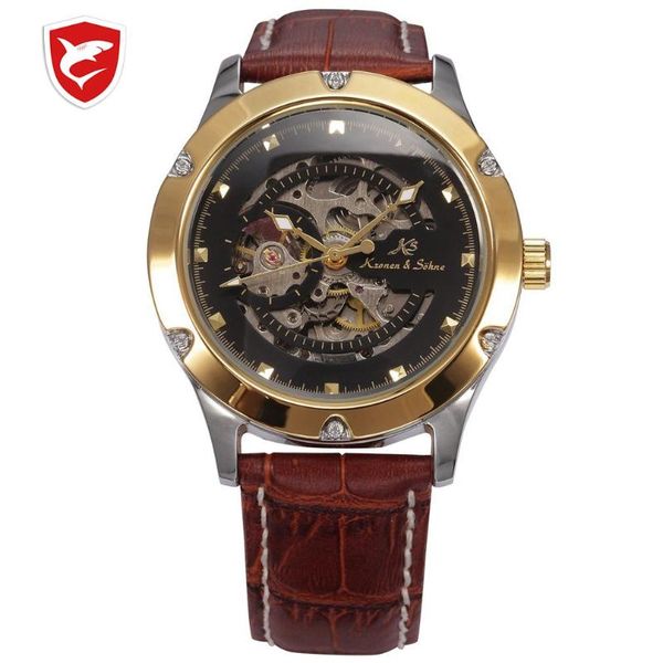 navigator series golden case skeleton transparent case back men gent automatic mechanical stainless steel watch /207, Slivery;brown
navigator series golden case skeleton transparent case back men gent automatic mechanical stainless steel watch /207, Slivery;brown