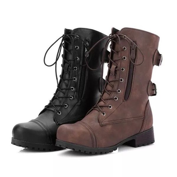 women ankle boots winter warm riding equestr shoes woman zip inside artificial leather lace up shoes platform plus size 43 44, Black
women ankle boots winter warm riding equestr shoes woman zip inside artificial leather lace up shoes platform plus size 43 44, Black
