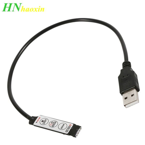 Haoxin 50cm 100cm Dc5-24v Usb Rgb Controller Led Dimmer With 3keys 4pin Female Connector For Rgb Led Usb Strip