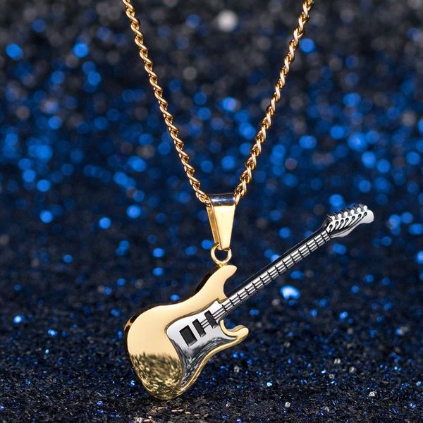 gold stainless steel guitar pendant necklace for women music series fashion men's jewelry silver musical necklace accesories
gold stainless steel guitar pendant necklace for women music series fashion men's jewelry silver musical necklace accesories