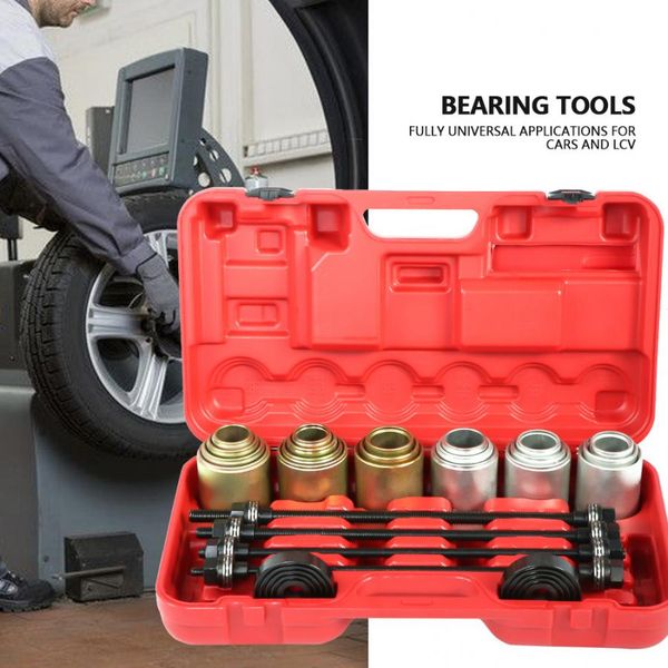 26pcs car universal bush bearing removal insertion tools set press pull sleeve kit or cars
26pcs car universal bush bearing removal insertion tools set press pull sleeve kit or cars