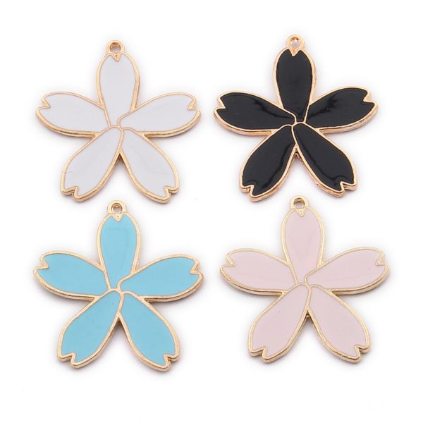 bulk 100pcs/lot enamel five flower charms pendant in black, white, pink, blue colors large size 31*35mm, Bronze;silver
bulk 100pcs/lot enamel five flower charms pendant in black, white, pink, blue colors large size 31*35mm, Bronze;silver
