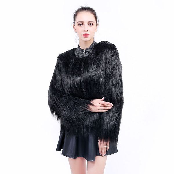 2019 new white faux fur coat fluffy jacket for women long sleeve fashion elegant female autumn winter oversized outwear vkco1024, Black
2019 new white faux fur coat fluffy jacket for women long sleeve fashion elegant female autumn winter oversized outwear vkco1024, Black