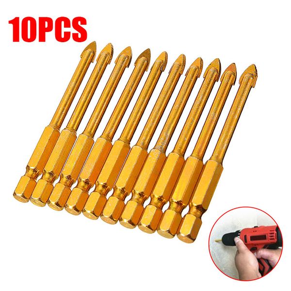 10шт карбид стекла сверло набор золото наконечником керамическая плитка сверло режущие инструменты крест копья биты электроинструменты
10шт карбид стекла сверло набор золото наконечником керамическая плитка сверло режущие инструменты крест копья биты электроинструменты