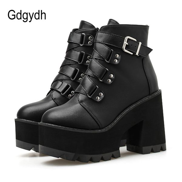 gdgydh 2020 new spring square block heel ankle boots women platform casual shoes female fashion rivet buckle black leather zip
gdgydh 2020 new spring square block heel ankle boots women platform casual shoes female fashion rivet buckle black leather zip