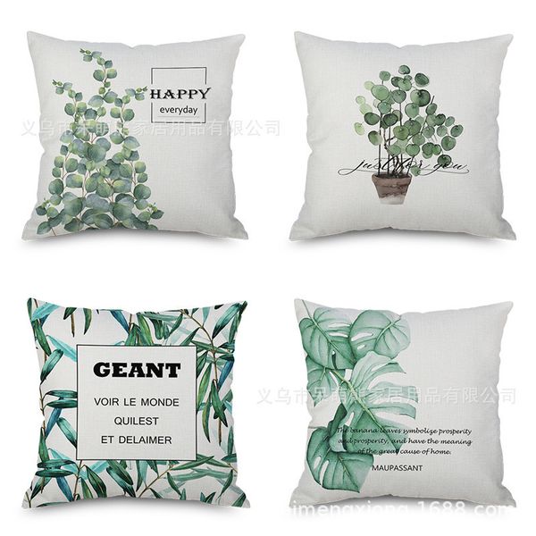 tropic green leaf flax embrace pillow case imitate mabaozhen automobile sofa back cushion cushion bedside backrest pillow directly
tropic green leaf flax embrace pillow case imitate mabaozhen automobile sofa back cushion cushion bedside backrest pillow directly