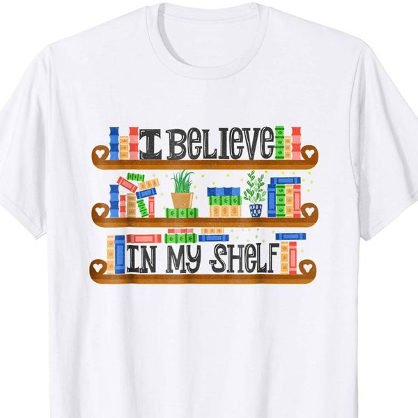 i believe in my shelf book lover reading librarian t shirt new men's fashion short sleeve t shirt mens, White;black
i believe in my shelf book lover reading librarian t shirt new men's fashion short sleeve t shirt mens, White;black