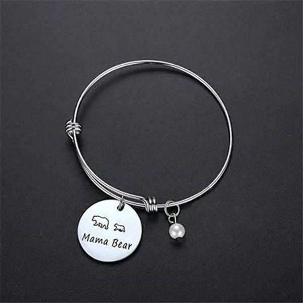 mama bear bracelet bangle stainless steel pearl hand stamped charm engraved pendant expandable bracelet metal stamped jewelry cheap, Black
mama bear bracelet bangle stainless steel pearl hand stamped charm engraved pendant expandable bracelet metal stamped jewelry cheap, Black