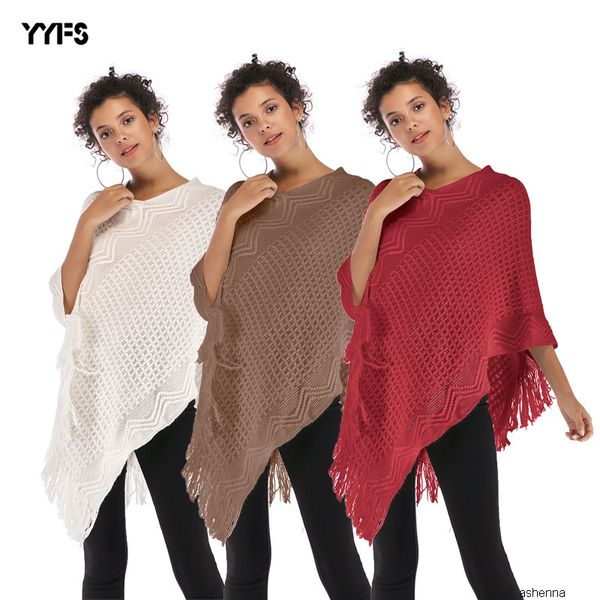 womens designer sweater solid color irregular tassel cloak shawl plaid pullover knit bat shirtbsj9, White;black
womens designer sweater solid color irregular tassel cloak shawl plaid pullover knit bat shirtbsj9, White;black