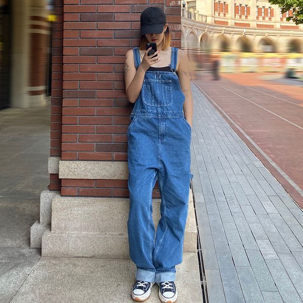 women's jeans high-waist denim overalls, hip-hop loose casual jumpsuits, plus size 46 48 50, Blue
women's jeans high-waist denim overalls, hip-hop loose casual jumpsuits, plus size 46 48 50, Blue