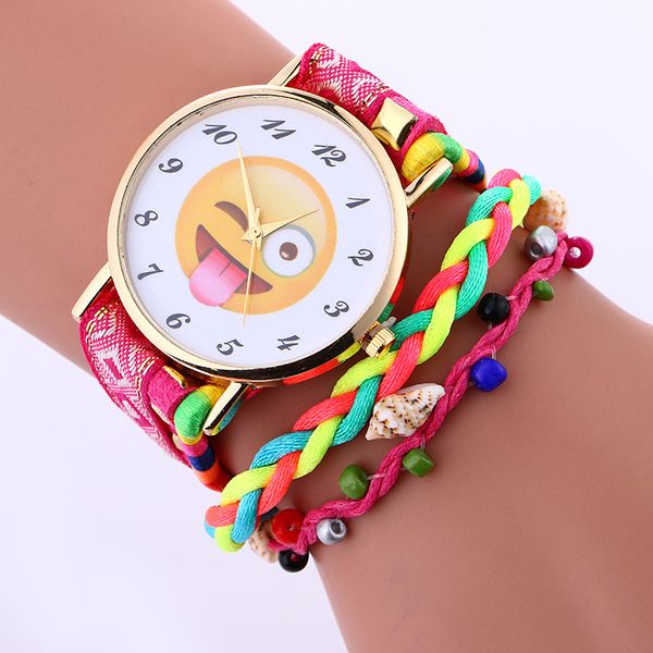 new recommend lady fashion quartz watch women cute expression casual dress women's watch weave charm bracelet wristwatch 2017 montre fe, Slivery;brown
new recommend lady fashion quartz watch women cute expression casual dress women's watch weave charm bracelet wristwatch 2017 montre fe, Slivery;brown