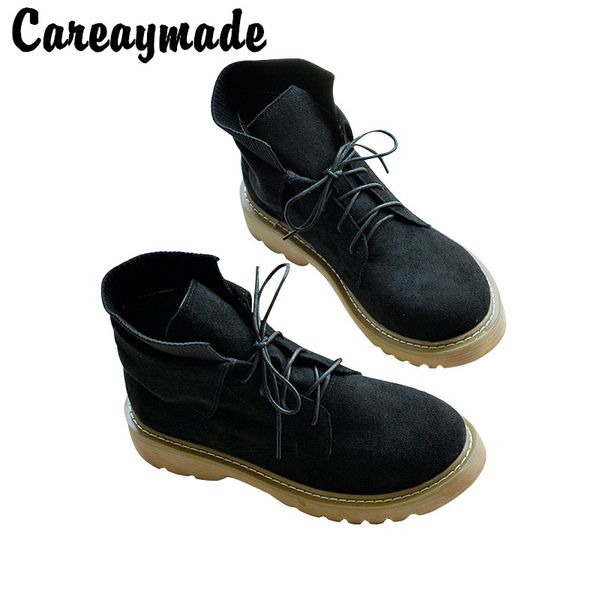 careaymade-vintage hand-made comfortable soft soled women's boots autumn and winter shoes new artistic short boots, Black
careaymade-vintage hand-made comfortable soft soled women's boots autumn and winter shoes new artistic short boots, Black