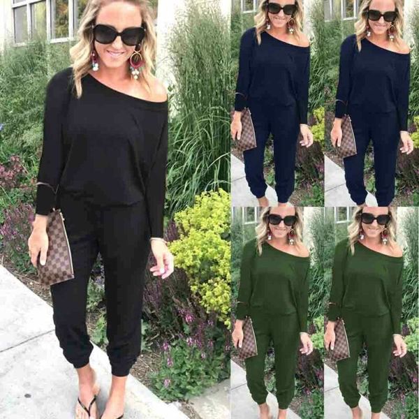 women holiday casual off shoulder long sleeves jumpsuits fashion ladies bodysuit wide leg loose long pants trousers, Black;white
women holiday casual off shoulder long sleeves jumpsuits fashion ladies bodysuit wide leg loose long pants trousers, Black;white
