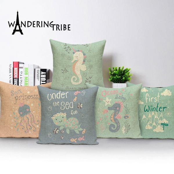 cartoon ocs pillow cover marine style home decoration cushions case sea turtle linen pillow case cushion cover 45x45cm cojin
cartoon ocs pillow cover marine style home decoration cushions case sea turtle linen pillow case cushion cover 45x45cm cojin