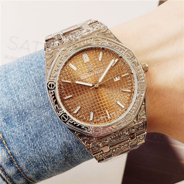 New high quality famous top carved watch 41mm Audemars Piguet men's and women's watch steel belt men's sports watch ladies gift no box R20
New high quality famous top carved watch 41mm Audemars Piguet men's and women's watch steel belt men's sports watch ladies gift no box R20