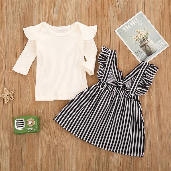 toddler baby girl clothes autumn solid long sleeve t shirt striped strap skirts 2pcs outfits cotton baby set 2020, White
toddler baby girl clothes autumn solid long sleeve t shirt striped strap skirts 2pcs outfits cotton baby set 2020, White