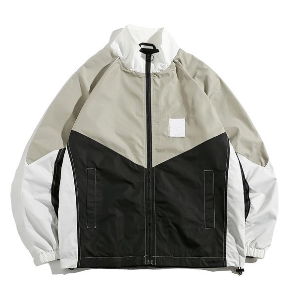 2019 men's spring new casual stitching contrast color stand collar zipper jacket loose temperament tide cotton streetwear, Black;brown
2019 men's spring new casual stitching contrast color stand collar zipper jacket loose temperament tide cotton streetwear, Black;brown