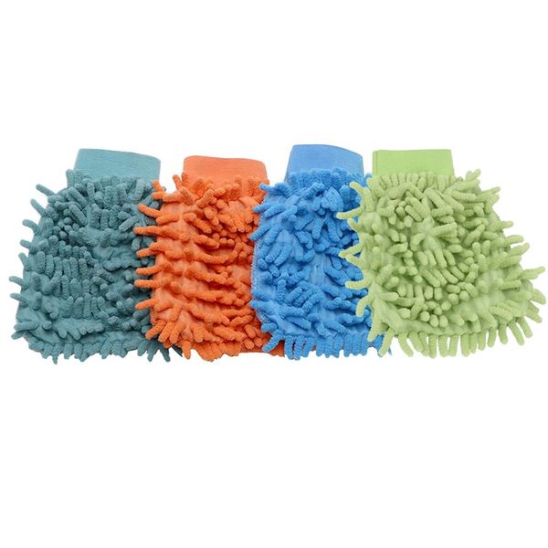 

gloves sided car motorcycle wash vehicle auto cleaning mitt glove equipment car detailing cloths home duster eea159