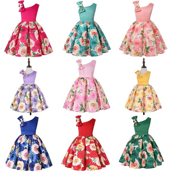 girls fashion dresses 2020 new arrival slant shoulder girl dress designer rose print dress girl christmas party costume, Red;yellow
girls fashion dresses 2020 new arrival slant shoulder girl dress designer rose print dress girl christmas party costume, Red;yellow