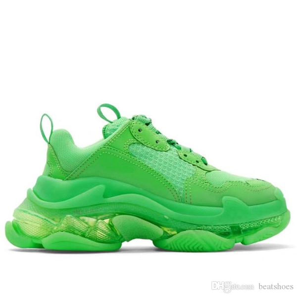 2019 fashion designer shoes paris 17fw triple sneakers green transparent soles dad shoes for vintage sports men women trainers sz 36-45, Black
2019 fashion designer shoes paris 17fw triple sneakers green transparent soles dad shoes for vintage sports men women trainers sz 36-45, Black
