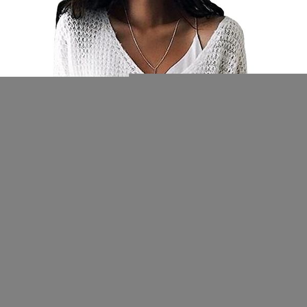 women knitted sweater hollow out long sleeve thin solid loose jumper female pullover knitwear korean fashion white/black
women knitted sweater hollow out long sleeve thin solid loose jumper female pullover knitwear korean fashion white/black