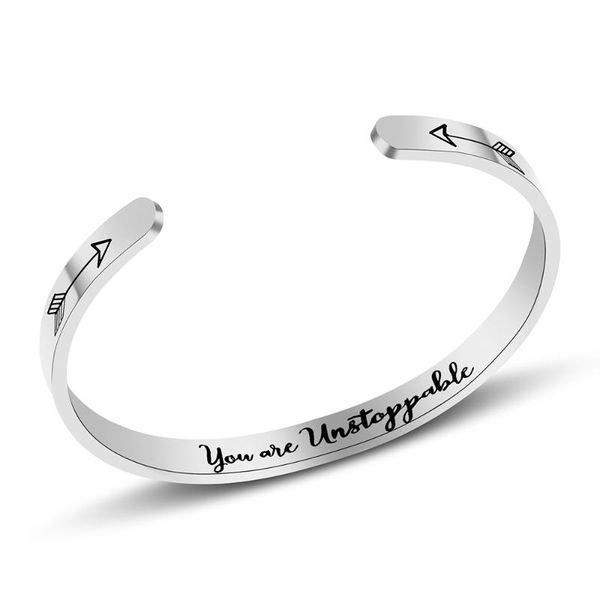 women men bracelets"you are unsable" arrow adjustable bracelet jewelry accessories for kids, Black
women men bracelets"you are unsable" arrow adjustable bracelet jewelry accessories for kids, Black