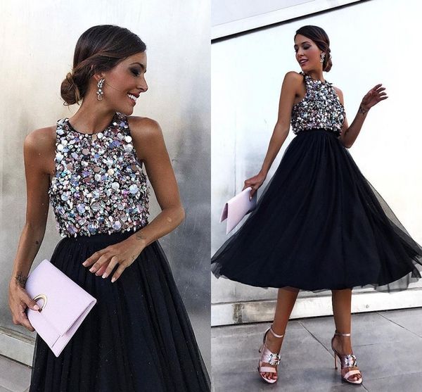 2020 ensotek black bling cocktail dresses bridal banquet sequins short party dress halter homecoming dress robe de soriee
2020 ensotek black bling cocktail dresses bridal banquet sequins short party dress halter homecoming dress robe de soriee