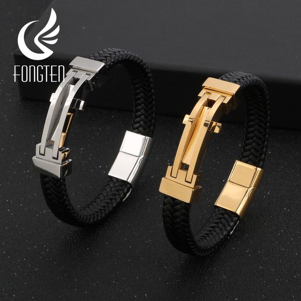 fongten vintage punk cross stainless steel braided cuff leather bracelets men woven bangle for men jewelry christmas gift, Golden;silver
fongten vintage punk cross stainless steel braided cuff leather bracelets men woven bangle for men jewelry christmas gift, Golden;silver