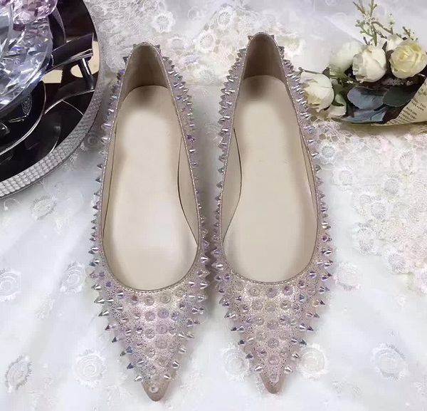 ladies red bottom luxury goldoflat flat pointed toe spikes genuine leather ballerinas shoes studs party dress wedding 35-42, Black
ladies red bottom luxury goldoflat flat pointed toe spikes genuine leather ballerinas shoes studs party dress wedding 35-42, Black