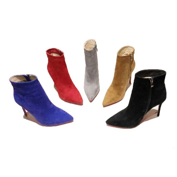new booties luxury designer women ankle boot luxury shoes black/gray/red/khaki shoes genuine leather flat bottom ing
new booties luxury designer women ankle boot luxury shoes black/gray/red/khaki shoes genuine leather flat bottom ing
