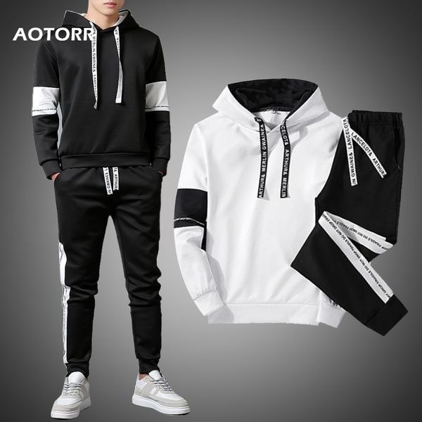 tracksuit set men autumn hooded sweatshirt sportswear sets spring casual 2 pieces hoodies+pants male sports suit 2019 jogger set, Black
tracksuit set men autumn hooded sweatshirt sportswear sets spring casual 2 pieces hoodies+pants male sports suit 2019 jogger set, Black