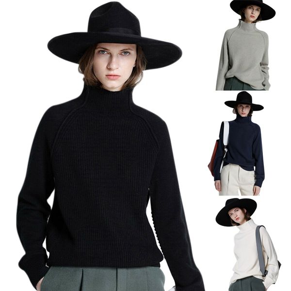 luxury women cashmere knitwear turtleneck pullover loose sweater autumn winter sweater bmf88, White;black
luxury women cashmere knitwear turtleneck pullover loose sweater autumn winter sweater bmf88, White;black