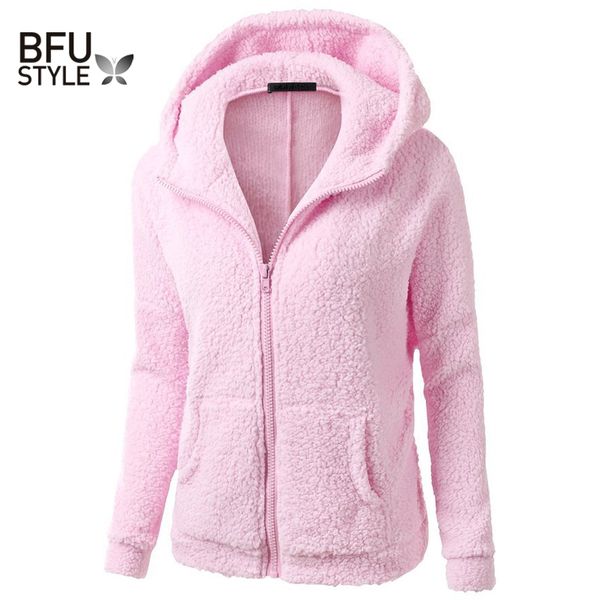 autumn winter thicken fleece hooded coat jacket 2019 casaco feminino women basic warm black gray plush overcoat hood outwear, Black;brown
autumn winter thicken fleece hooded coat jacket 2019 casaco feminino women basic warm black gray plush overcoat hood outwear, Black;brown