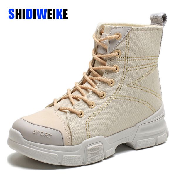canvas boots female 2019 new autumn winter wild british wind female high-lace up boots women sneakers zapatos mujer g930, Black
canvas boots female 2019 new autumn winter wild british wind female high-lace up boots women sneakers zapatos mujer g930, Black