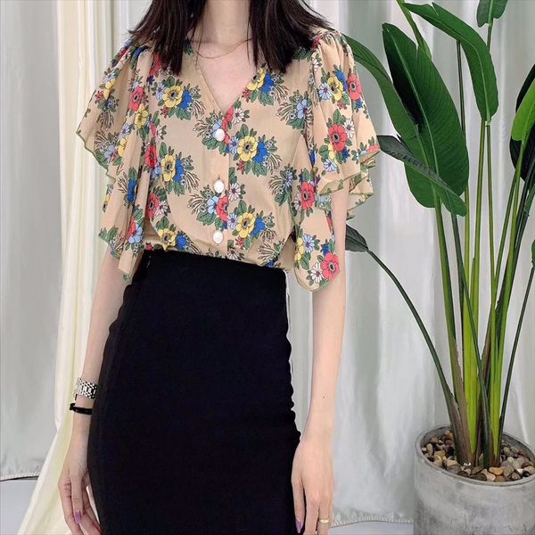 printed women's flounder double-breasted 2020 shirt shirt fashionable ultra-fire ins loose slim floral chiffon top, White
printed women's flounder double-breasted 2020 shirt shirt fashionable ultra-fire ins loose slim floral chiffon top, White