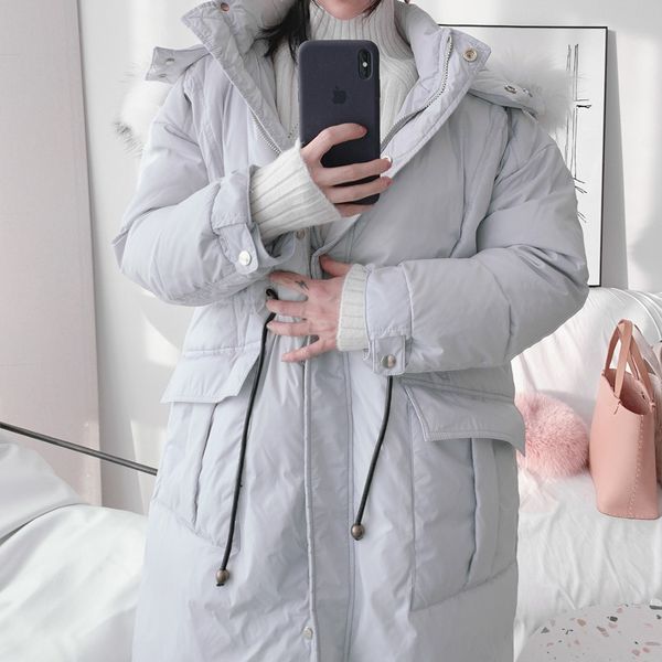 women's down & parkas 2021 winter clothing korea solid color hooded drawstring white duck big scorpion hair ladies jacket yzh673, Black
women's down & parkas 2021 winter clothing korea solid color hooded drawstring white duck big scorpion hair ladies jacket yzh673, Black